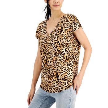 推荐Women's Cheetah-Print Tunic, Created for Macy's商品