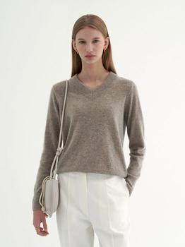 商品LOEIL | Premium Soft V-neck Knit (Cocoa),商家W Concept,价格¥536图片