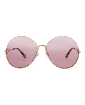 推荐Chloe Round-Frame Metal Sunglasses商品