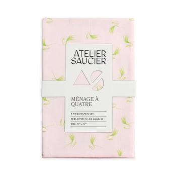ATELIER SAUCIER | Flamingo Pin Napkins, Set of 4,商家Bloomingdale's,价格¥659