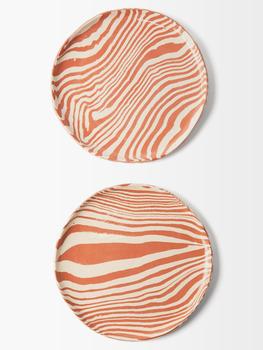 商品Henry Holland Studio | Set of two marble-effect earthenware dinner plates,商家MATCHESFASHION,价格¥885图片