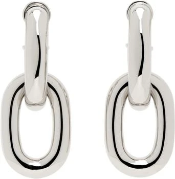 Rabanne | Silver Double XL Link Earrings,商家Ssense US,价格¥3069