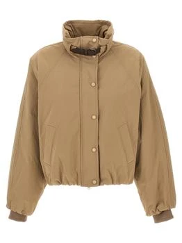 Brunello Cucinelli | Leather Strap Down Jacket Casual Jackets, Parka Beige,商家Wanan Luxury,价格¥16579