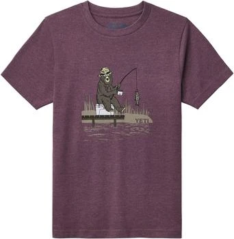 推荐YETI Youth Fishing Bear Short Sleeve T-Shirt商品