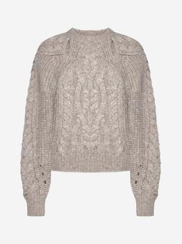 推荐Paloma cable-knit wool-blend sweater商品