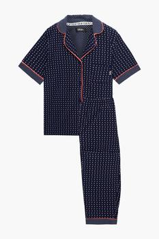 商品DKNY | Cropped printed cotton-blend jersey pajama set,商家THE OUTNET US,价格¥280图片