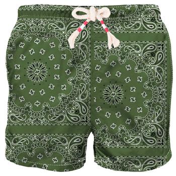 商品Mc2 Saint Barth | MC2 Saint Barth Man Swim Shorts With Green Bandanna Print,商家Italist,价格¥1048图片