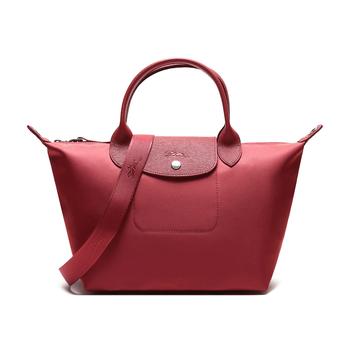 推荐珑骧 LONGCHAMP 送女友 奢侈品 女士LE PLIAGE NEO系列小号红色织物短柄手提单肩斜挎包饺子包 1512 598 545商品