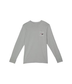 Vineyard Vines, Vineyard Vines | Long Sleeve Vampire Whale Pocket T-Shirt (Toddler/Little Kids/Big Kids)商品图片 