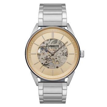 推荐Thomas Earnshaw Men's ES-8218-22 Bayshore Skeleton 42mm Gold Dial Steel Watch商品