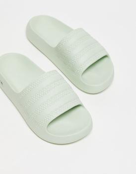 阿迪达斯拖鞋, Adidas | adidas Originals Ayoon sliders in mint green商品图片 