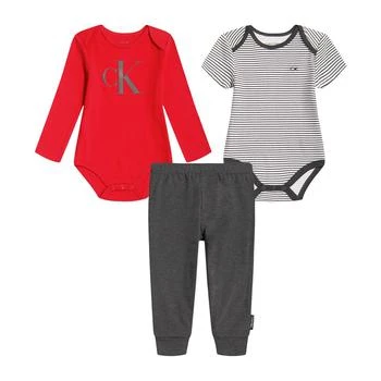 Calvin Klein | Baby Boys 2 Bodysuits and Heather Joggers, 3 Piece Set 4折