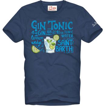 商品Mc2 Saint Barth | MC2 Saint Barth Man Cotton T-shirt With Gin Tonic Print,商家Italist,价格¥703图片