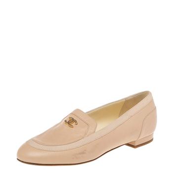 美国香奈儿鞋, [二手商品] Chanel | Chanel Beige Leather CC Loafer Size 36商品图片 5.7折, 满1件减$100, 满减