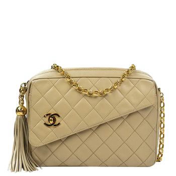 Chanel Small Gabrielle Tweed Leather Red Orange - NOBLEMARS
