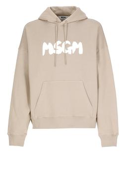 MSGM | MSGM Logo Printed Drawstring Hoodie商品图片,7.1折