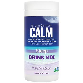 商品Natural Vitality | Calm Sleep Drink Mix, Magnesium Supplement with Melatonin Mixed Berry,商家Walgreens,价格¥151图片