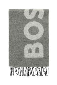 Hugo Boss | Boss Bouclé Wool Blend Scarf With Logo商品图片,7.3折