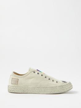 艾克妮衣服, Acne Studios | Ballow rainbow-strap slip-on canvas trainers商品图片 