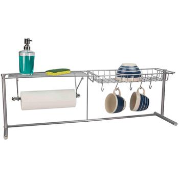 商品Home Basics | Home Basics Over the Sink Counter Kitchen Station, Chrome,商家Premium Outlets,价格¥211图片