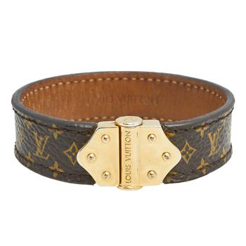 lv手链, [二手商品] Louis Vuitton | Louis Vuitton Brown Monogram Canvas Nano Bracelet 17商品图片 5.6折, 满$800减$80, 满减