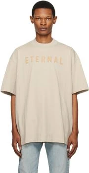 Fear of god | Beige Flocked T-Shirt 6.1折, 独家减免邮费