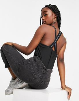 推荐Calvin Klein Jeans cross back bodysuit in black商品