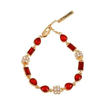Tahari | Gold-Tone & Glass Stone Line Bracelet,商家Macy's,价格¥313