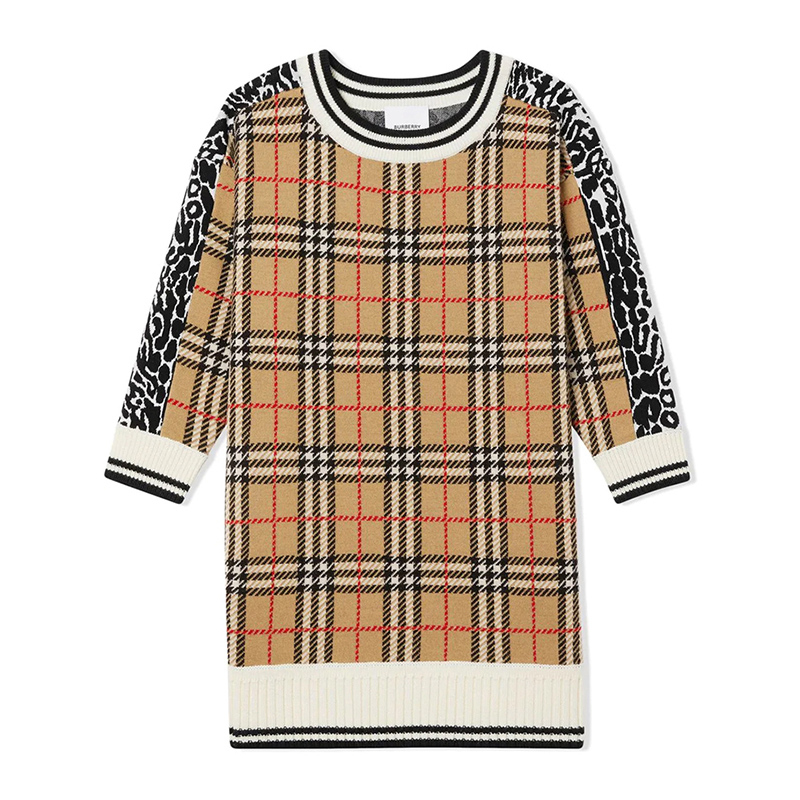 Burberry | Burberry Kids 博柏利童装 女童格纹豹纹连衣裙 8029168商品图片,独家减免邮费