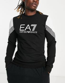 推荐Armani EA7 large logo sweatshirt in black商品
