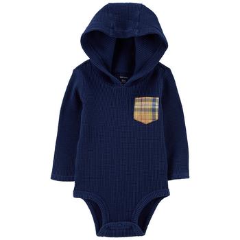 商品Carter's | Baby Boys Hilary Duff Hooded Thermal Bodysuit,商家Macy's,价格¥77图片