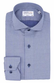 Lorenzo Uomo, Lorenzo Uomo | Houndstooth Print Long Sleeve Trim Fit Shirt商品图片 3.9折