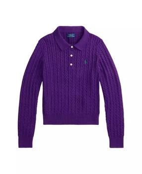Ralph Lauren | Girls 7-16 Mini-Cable Polo Sweater,商家Macy's,价格¥324