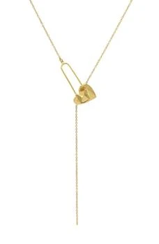 ADORNIA | Pin Heart Adjustable Lariat Necklace,商家Nordstrom Rack,价格¥122