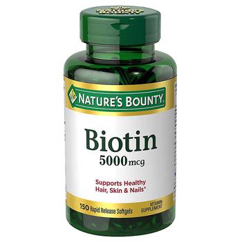 商品Nature's Bounty | Biotin 5000mcg Dietary Supplement, Softgels Value Size,商家Walgreens,价格¥216图片