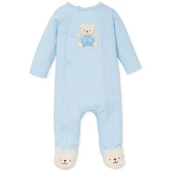 Little Me | Baby Boys Cute Bear Snap Close Footed Coverall 独家减免邮费