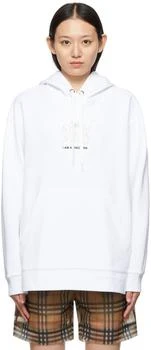 Burberry | White Embroidered Deer Aurore Hoodie 4.1折