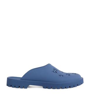Gucci | Perforated Rubber GG Slippers商品图片,独家减免邮费