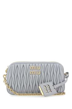 Miu Miu | Miu Miu Matelassé Logo Plaque Mini Shoulder Bag商品图片,7.3折