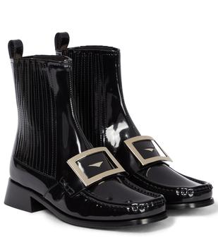 Roger Vivier | Preppy Viv' patent leather Chelsea boots商品图片,