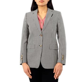 Burberry | Houndstooth Check Wool Blazer With Waistcoat Detail商品图片,4.9折, 满$300减$10, 独家减免邮费, 满减