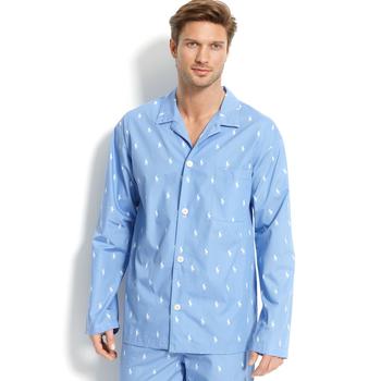 商品Men's All Over Polo Player Pajama Shirt,商家Macy's,价格¥218图片