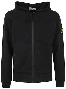 推荐Stone Island Logo Patch Zipped Hoodie商品