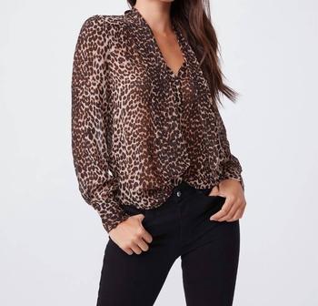 Paige, Paige | Cleobelle Top In Natural Leopard Print商品图片 7折