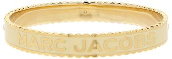 Marc Jacobs | Gold & Beige 'The Medallion Large' Cuff Bracelet商品图片,