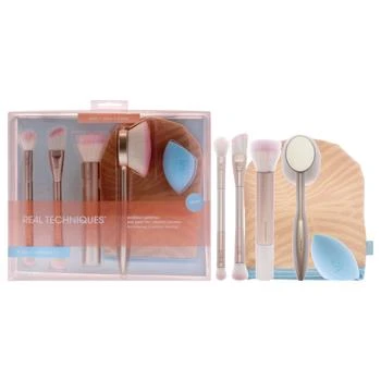 Real Techniques | Endless Summer Makeup Brush Set by Real Techniques for Women - 8 Pc Foundation Brush - 209, Highlighter Brush - 413, Setting Brush - 402, Deluxe Crease Brush - 300, Glow Brush - 248, Complexion Brush - 247, Sunless Tanning Mitt,商家Premium Outlets,价格¥326