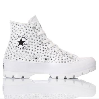 推荐Converse Womens White Fabric Ankle Boots商品