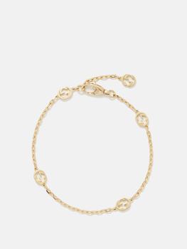 商品Gucci | GG & 18kt gold bracelet,商家MATCHES,价格¥10019图片
