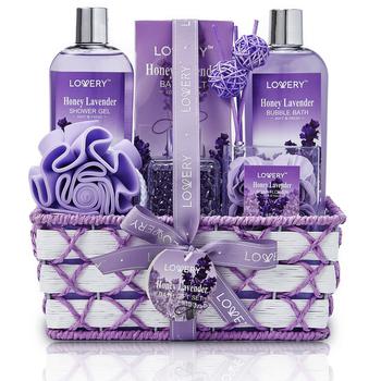 商品Lovery | Honey Lavender Home Spa Basket 13-Piece Set,商家Lord & Taylor,价格¥306图片