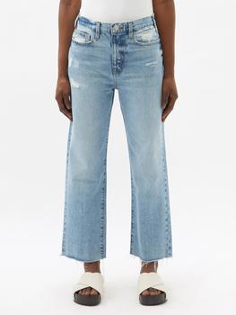 推荐Le Jane distressed straight-leg jeans商品